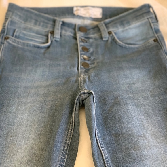 NWOT Free People Skinny Button up Jeans - Picture 3 of 8